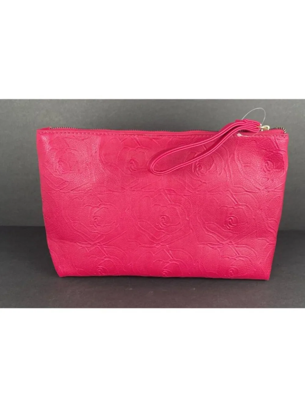 Betsey Johnson NY Large Pink Rose Purse Wristlet Bag NWOT - Picture 4 of 15